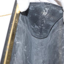 Christian Dior Honeycomb Canvas Shoulder Bag PVC Black Gold Auth ka4185-19