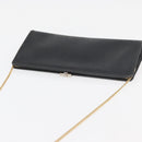 Christian Dior Honeycomb Canvas Shoulder Bag PVC Black Gold Auth ka4185-6