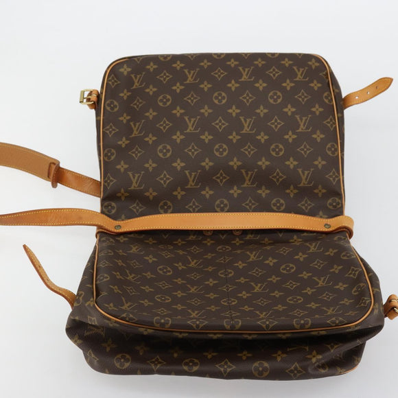 LOUIS VUITTON Monogram Saumur 35 Shoulder Bag M42254 LV Auth ka4186A