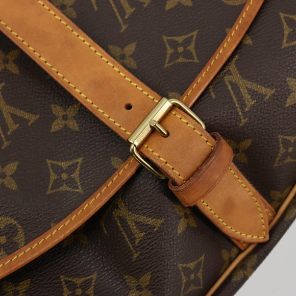 LOUIS VUITTON Monogram Saumur 35 Shoulder Bag M42254 LV Auth ka4186A