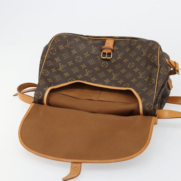 LOUIS VUITTON Monogram Saumur 35 Shoulder Bag M42254 LV Auth ka4186A