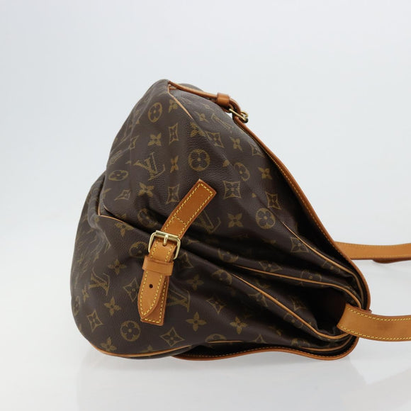 LOUIS VUITTON Monogram Saumur 35 Shoulder Bag M42254 LV Auth ka4186A