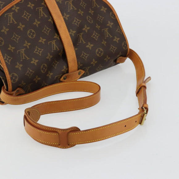 LOUIS VUITTON Monogram Saumur 35 Shoulder Bag M42254 LV Auth ka4186A