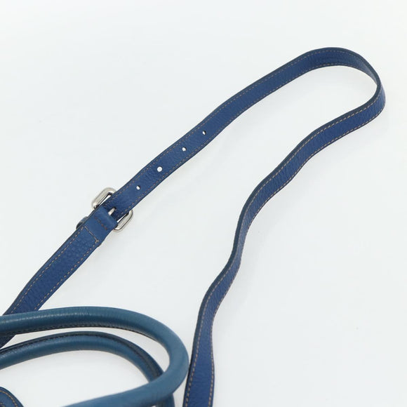 PRADA Hand Bag Vitterodino 2way Blue Silver Auth ka4188A