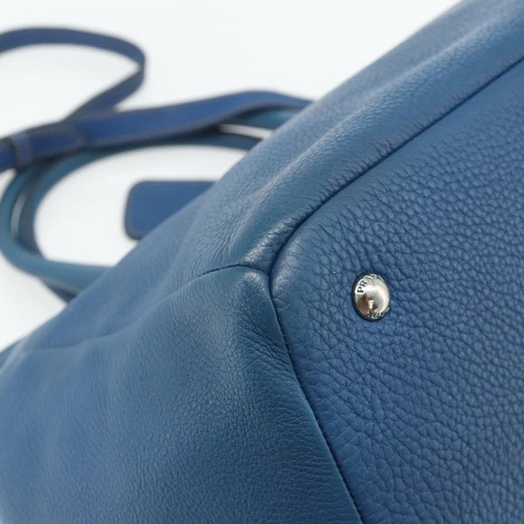 PRADA Hand Bag Vitterodino 2way Blue Silver Auth ka4188A