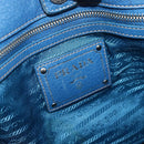 PRADA Hand Bag Vitterodino 2way Blue Silver Auth ka4188A-20
