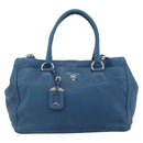 PRADA Hand Bag Vitterodino 2way Blue Silver Auth ka4188A-13