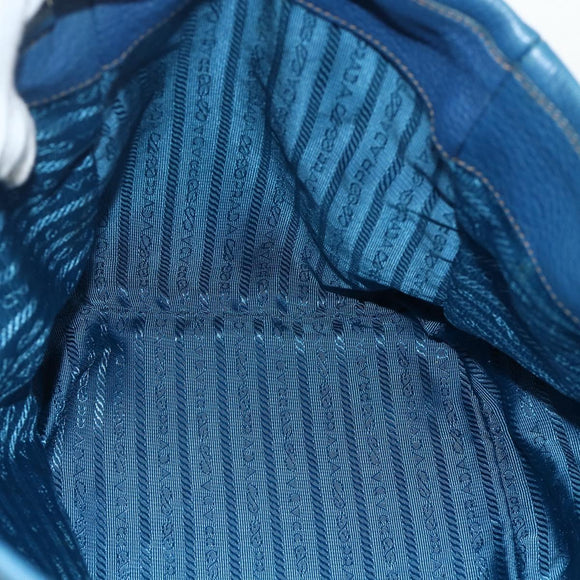 PRADA Hand Bag Vitterodino 2way Blue Silver Auth ka4188A