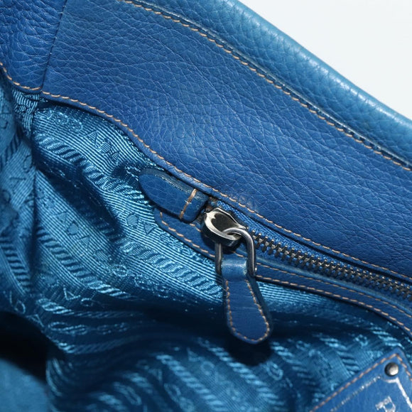 PRADA Hand Bag Vitterodino 2way Blue Silver Auth ka4188A