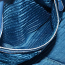 PRADA Hand Bag Vitterodino 2way Blue Silver Auth ka4188A-24