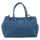 PRADA Hand Bag Vitterodino 2way Blue Silver Auth ka4188A-2