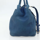 PRADA Hand Bag Vitterodino 2way Blue Silver Auth ka4188A-3