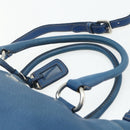 PRADA Hand Bag Vitterodino 2way Blue Silver Auth ka4188A-14