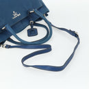PRADA Hand Bag Vitterodino 2way Blue Silver Auth ka4188A-8