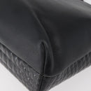 BALLY Chain Shoulder Bag Leather Black Gold Auth ka4189A-13
