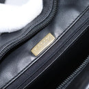 BALLY Chain Shoulder Bag Leather Black Gold Auth ka4189A-16