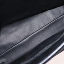 BALLY Chain Shoulder Bag Leather Black Gold Auth ka4189A-17