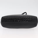 BALLY Chain Shoulder Bag Leather Black Gold Auth ka4189A-9