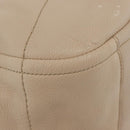Salvatore Ferragamo Gancini Hand Bag Leather 2way Beige Gold Auth ka4190-13