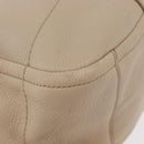 Salvatore Ferragamo Gancini Hand Bag Leather 2way Beige Gold Auth ka4190-15