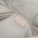 Salvatore Ferragamo Gancini Hand Bag Leather 2way Beige Gold Auth ka4190-25