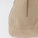 Salvatore Ferragamo Gancini Hand Bag Leather 2way Beige Gold Auth ka4190-6
