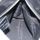 Salvatore Ferragamo Gancini Hand Bag Leather 2way Black Silver Auth ka4192-20