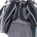 Salvatore Ferragamo Gancini Hand Bag Leather 2way Black Silver Auth ka4192-21