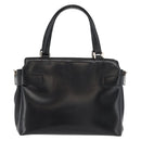 Salvatore Ferragamo Gancini Hand Bag Leather 2way Black Silver Auth ka4192-2