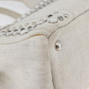 PRADA Canapa PM Hand Bag Canvas 2way Gray Silver Auth ka4194A-12