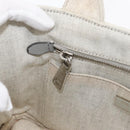 PRADA Canapa PM Hand Bag Canvas 2way Gray Silver Auth ka4194A-21