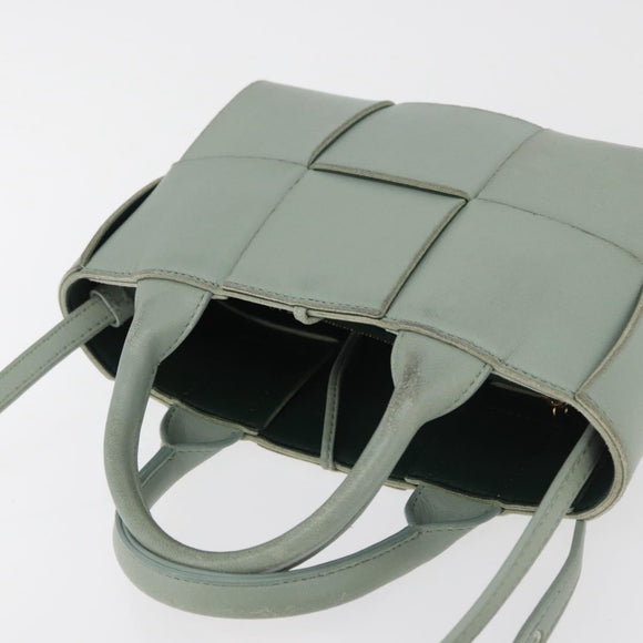 BOTTEGA VENETA MAXI INTRECCIATO Arcomini Bag 2way Pastel Green Auth ka4195A