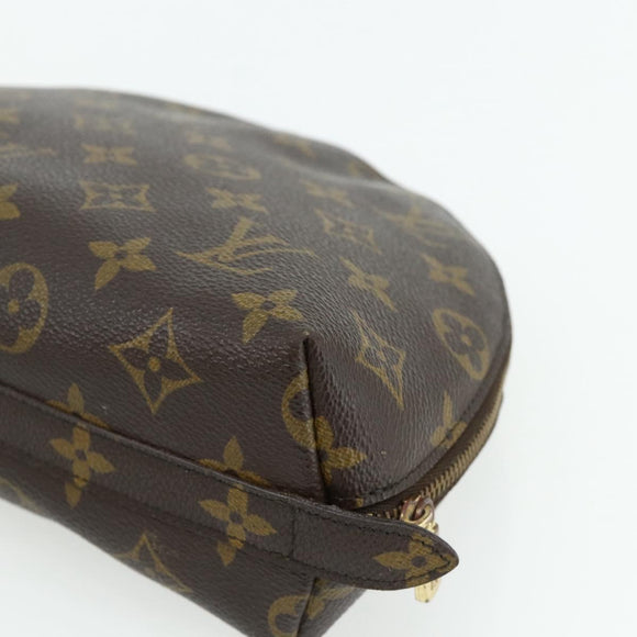LOUIS VUITTON Monogram Trousse Demi Ronde Cosmetic Pouch M47520 LV Auth ka4196