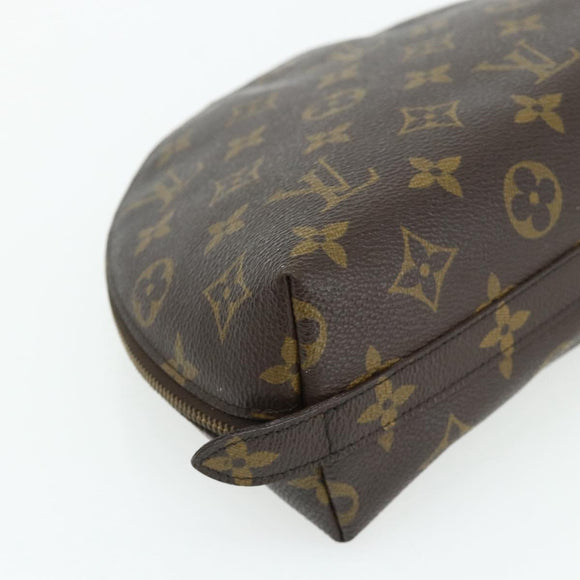 LOUIS VUITTON Monogram Trousse Demi Ronde Cosmetic Pouch M47520 LV Auth ka4196