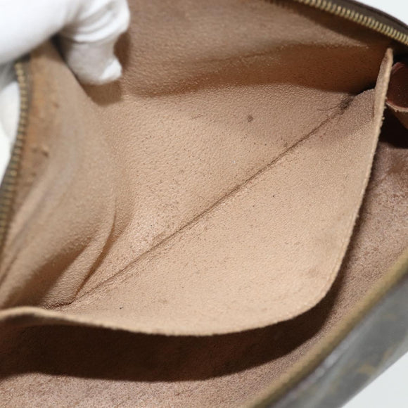 LOUIS VUITTON Monogram Trousse Demi Ronde Cosmetic Pouch M47520 LV Auth ka4196