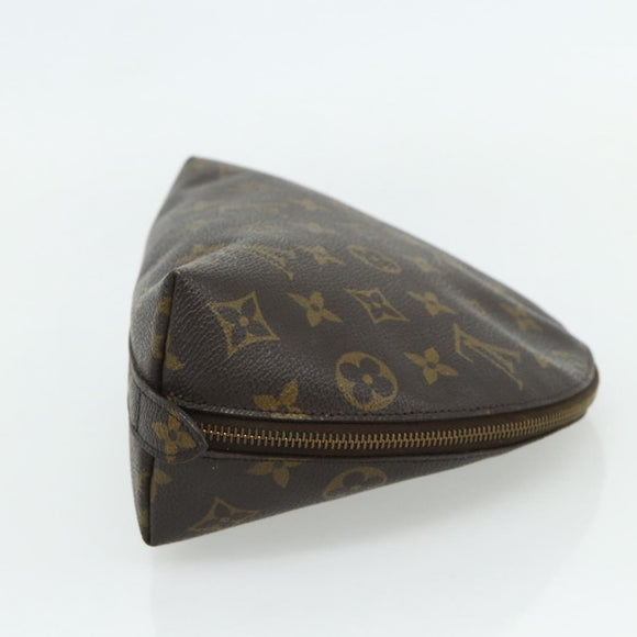 LOUIS VUITTON Monogram Trousse Demi Ronde Cosmetic Pouch M47520 LV Auth ka4196