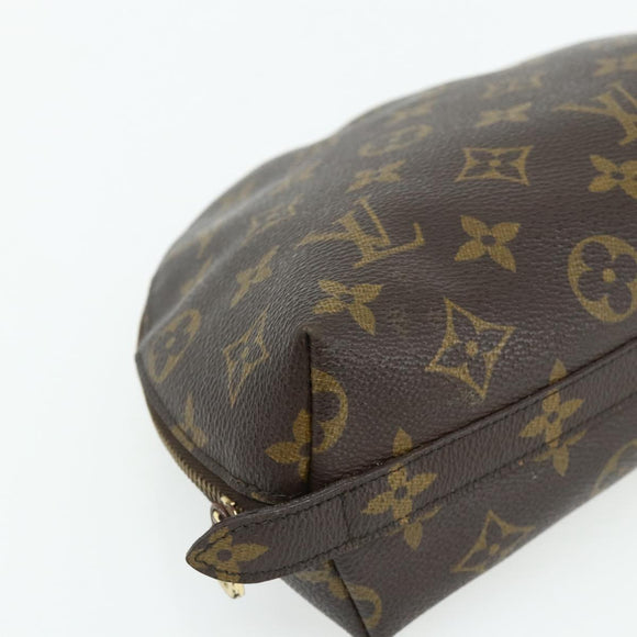 LOUIS VUITTON Monogram Trousse Demi Ronde Cosmetic Pouch M47520 LV Auth ka4196