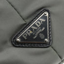 PRADA Hand Bag Nylon Leather Gray black Auth ka4199A-17