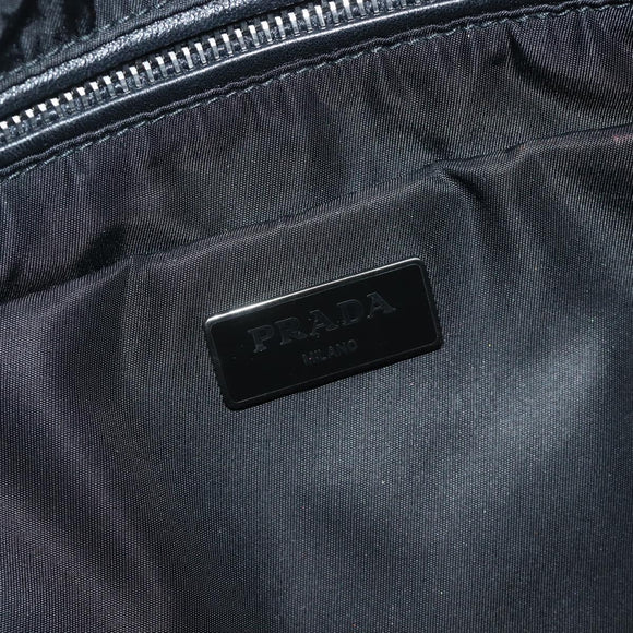 PRADA Hand Bag Nylon Leather Gray black Auth ka4199A