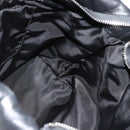 PRADA Hand Bag Nylon Leather Gray black Auth ka4199A-20