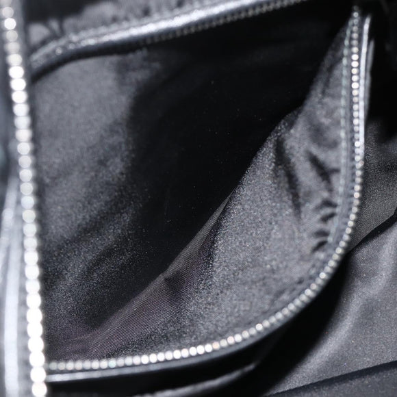 PRADA Hand Bag Nylon Leather Gray black Auth ka4199A