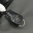 PRADA Hand Bag Nylon Leather Gray black Auth ka4199A-10