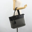 PRADA Hand Bag Nylon Leather Gray black Auth ka4199A-27