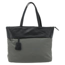 PRADA Hand Bag Nylon Leather Gray black Auth ka4199A-13