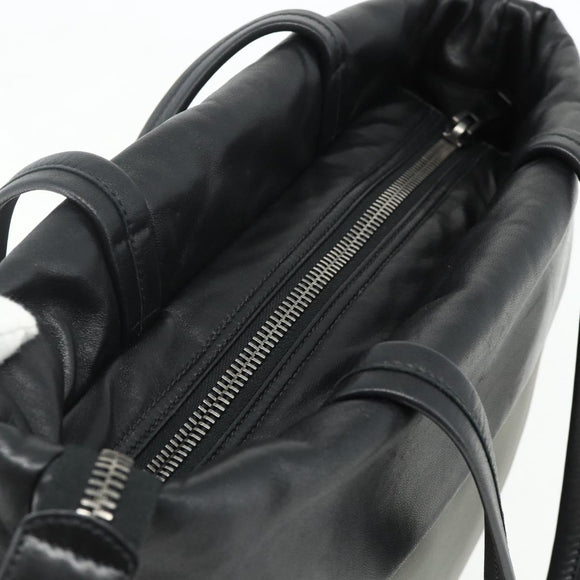 PRADA Hand Bag Nylon Leather Gray black Auth ka4199A