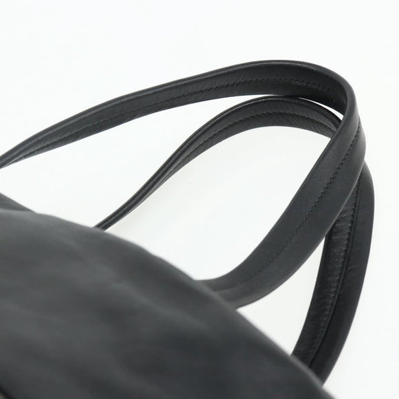 PRADA Hand Bag Nylon Leather Gray black Auth ka4199A