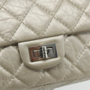 CHANEL Ketting Matelassé 2.55 Schoudertas Lamsleer Zilveren CC Auth ka4200V-18