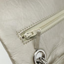 CHANEL Ketting Matelassé 2.55 Schoudertas Lamsleer Zilveren CC Auth ka4200V-25