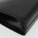 Salvatore Ferragamo Gancini Chain Shoulder Bag Leather Black Gold Auth ka4202-9