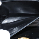 Salvatore Ferragamo Gancini Chain Shoulder Bag Leather Black Gold Auth ka4202-20